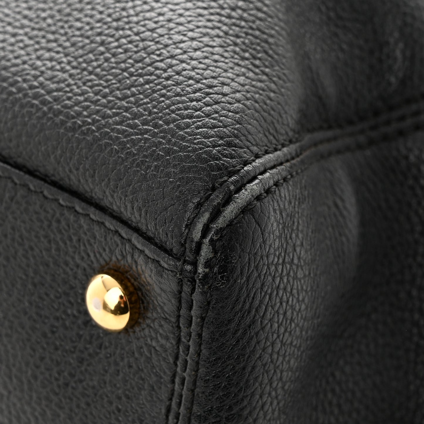 Calfskin Cerf Executive Shopper Tote Black