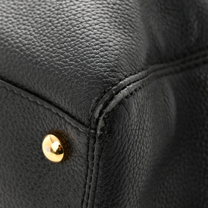 Chanel Calfskin Cerf Executive Shopper Tote Black 11 of 12