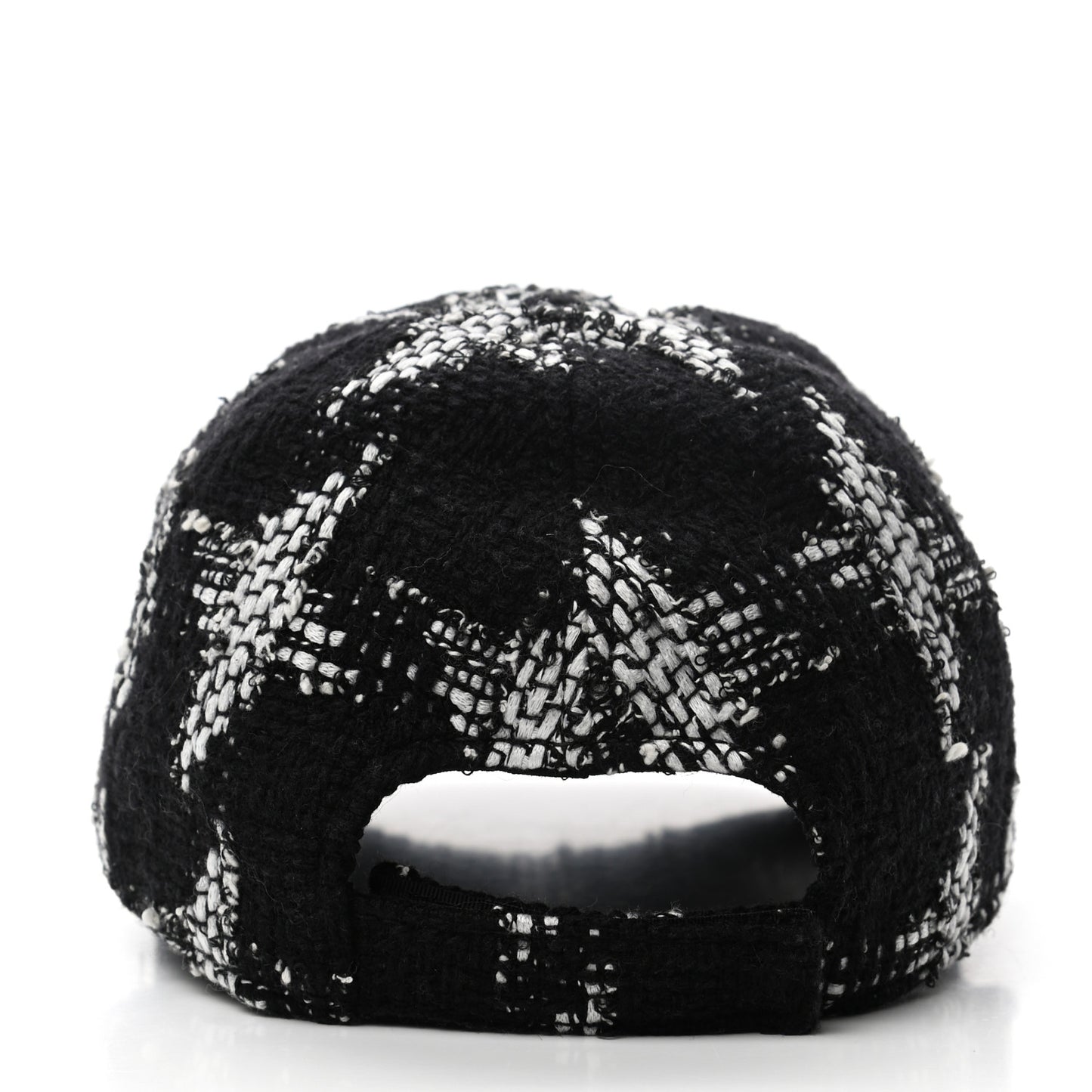 Tweed Cap Hat M Black White