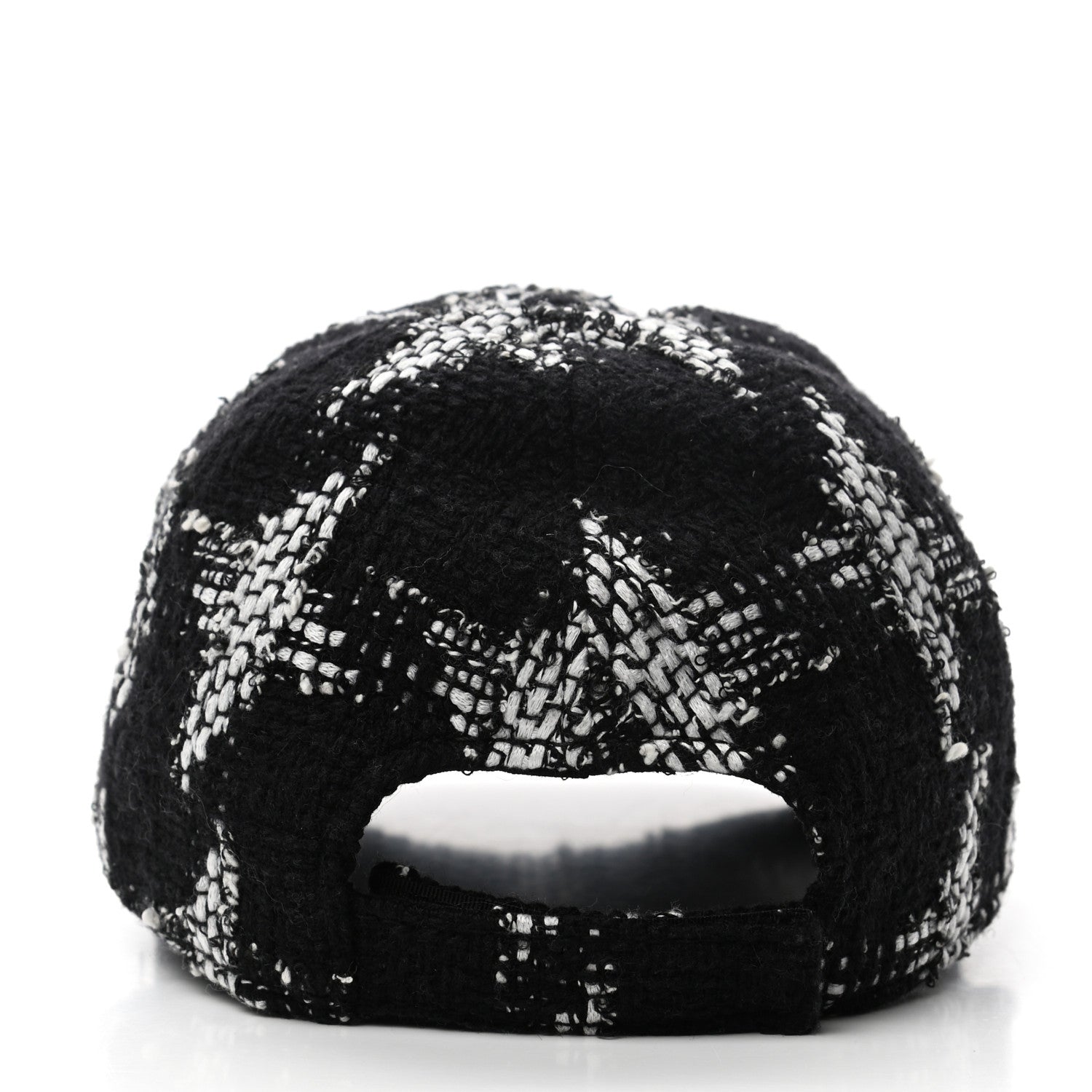 Chanel Tweed Cap Hat M Black White 5 of 8