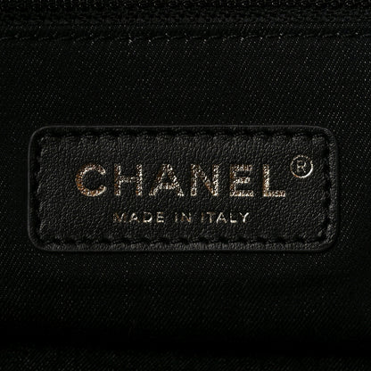 Chanel Denim Quilted Denim Mood Maxi Shopping Bag Black Multicolor 9 of 19