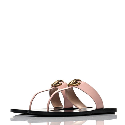 Gucci Calfskin GG Marmont Thong Sandals 39 Perfect Pink 3 of 8