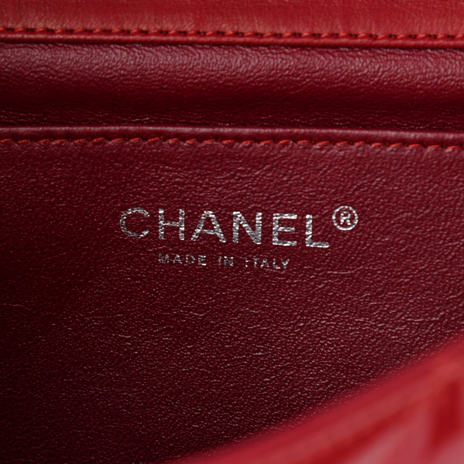 Chanel Patent Quilted Clutch With Chain Flap Red 6 of 10