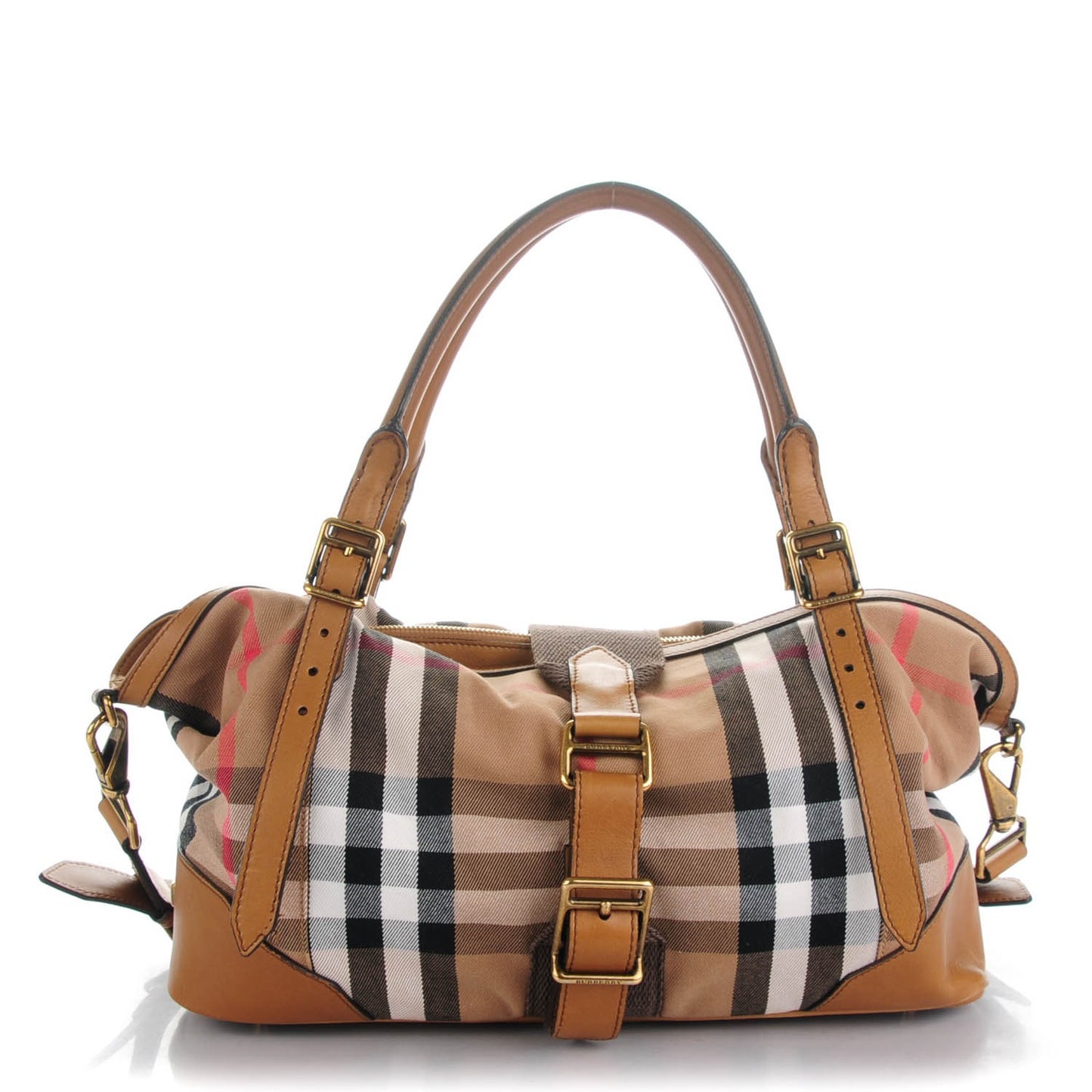 House Check Medium Clementon Satchel Camel