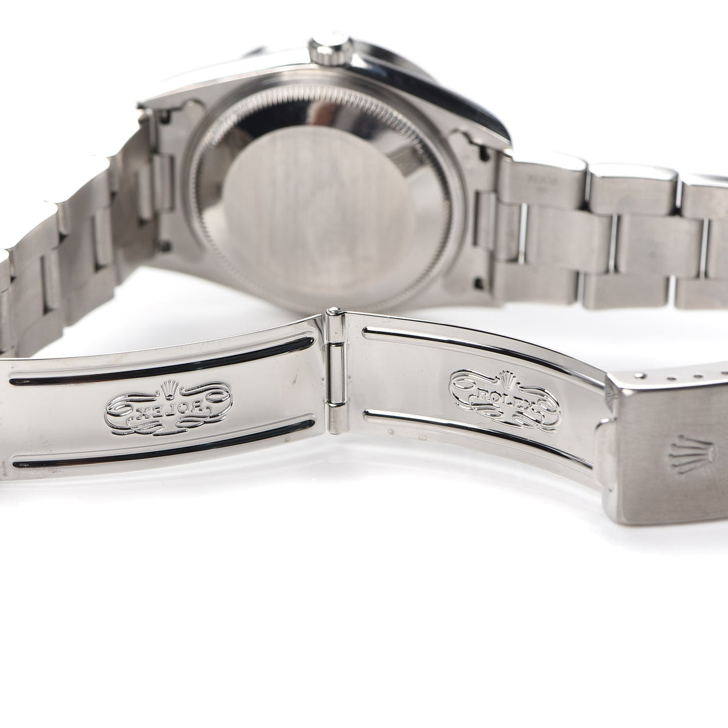 Stainless Steel 34mm Oyster Perpetual Date Watch Silver 15210