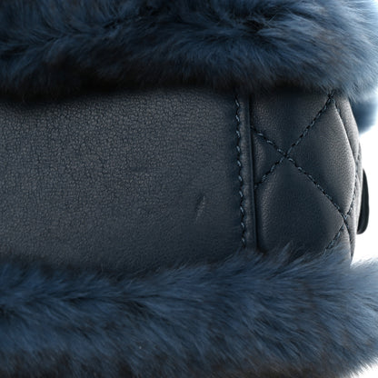 Chanel Rabbit Fur Medium Single Flap Navy Blue 12 of 12