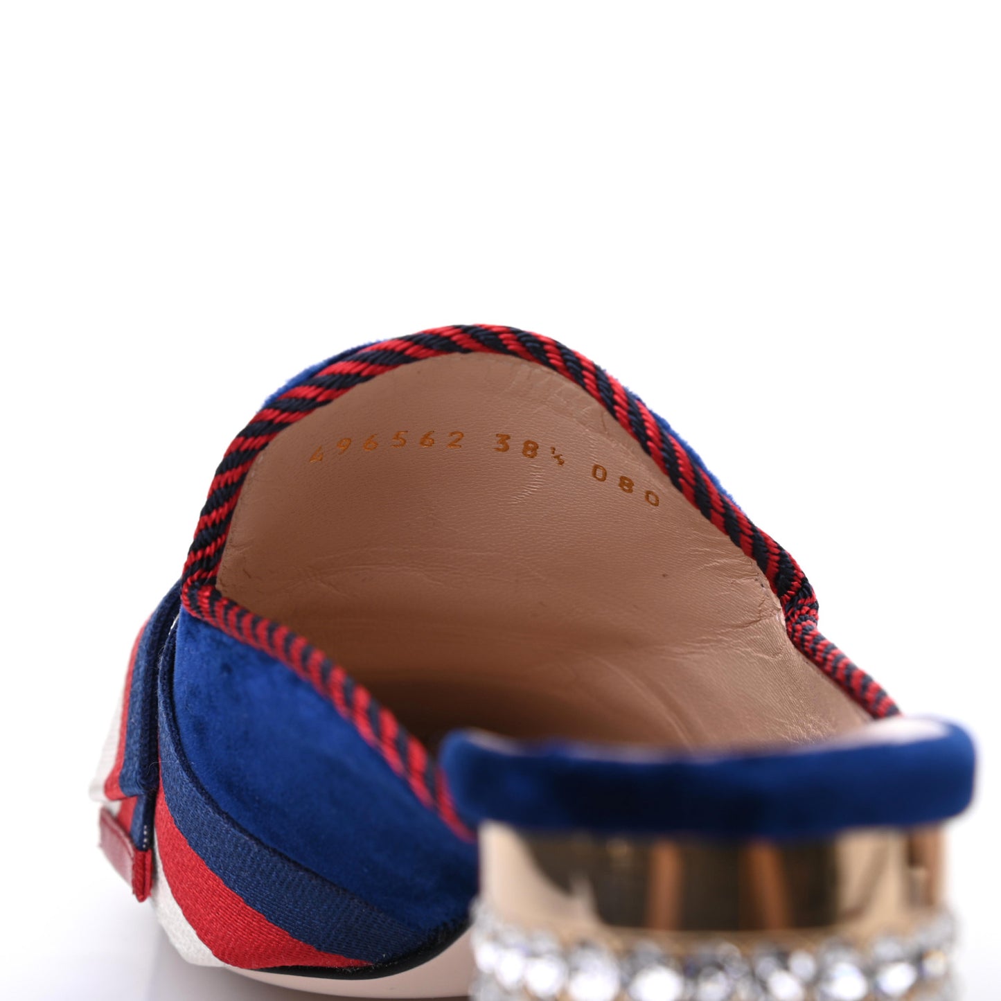 Velvet Crystal Sylvie Bow Mules 38.5 Cobalt Blue