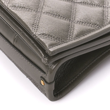 Saint Laurent Lambskin Quilted Mini Becky Chain Bag Grey Kaki 11 of 12