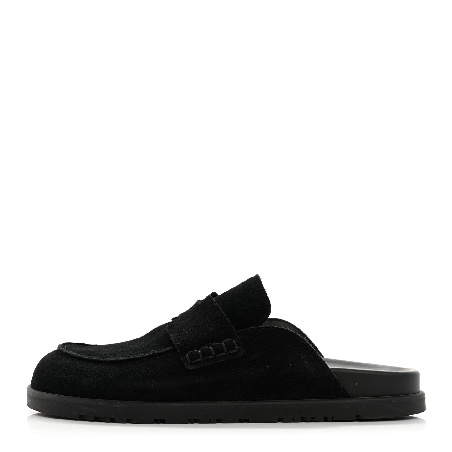 Suede Calfskin Go Mules 38.5 Black