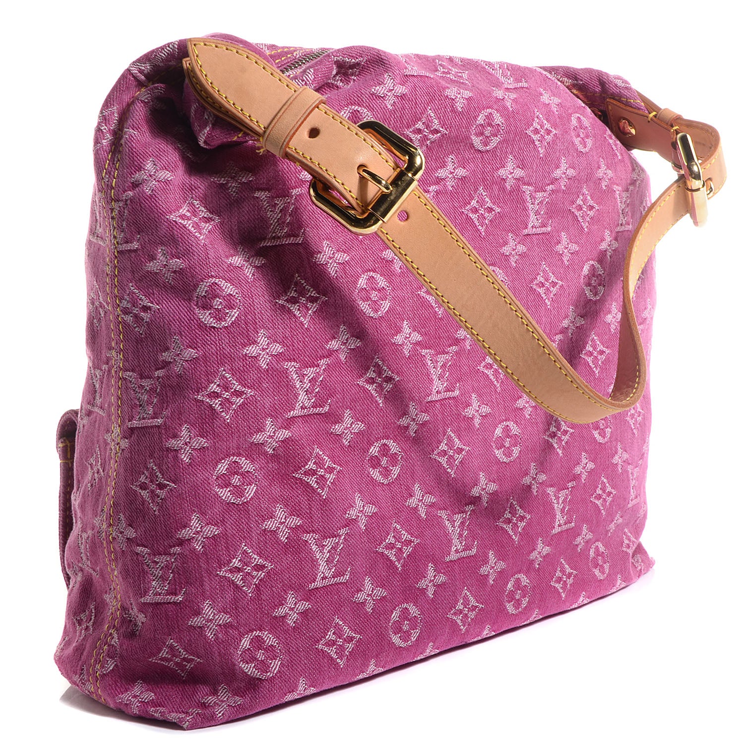 Louis Vuitton Denim Baggy GM Fuchsia 3 of 7