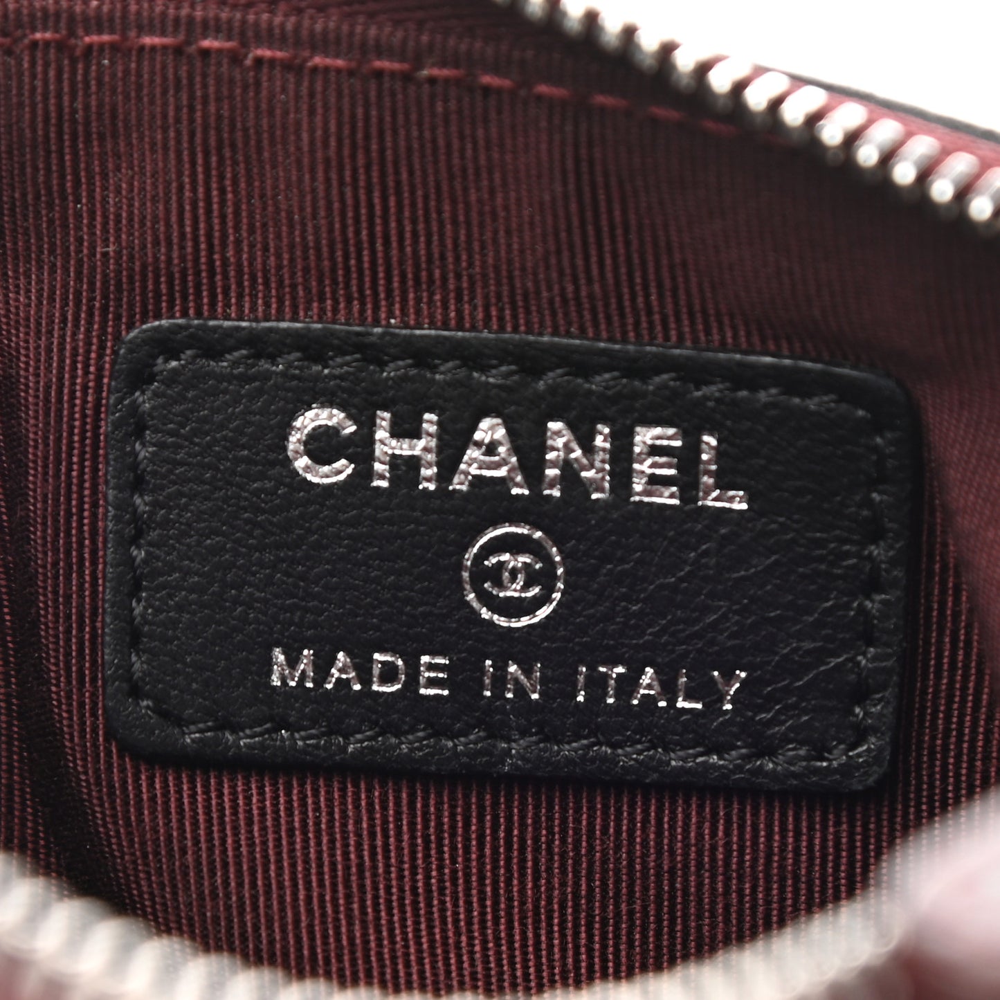 Lambskin Quilted Small Cosmetic Case Black