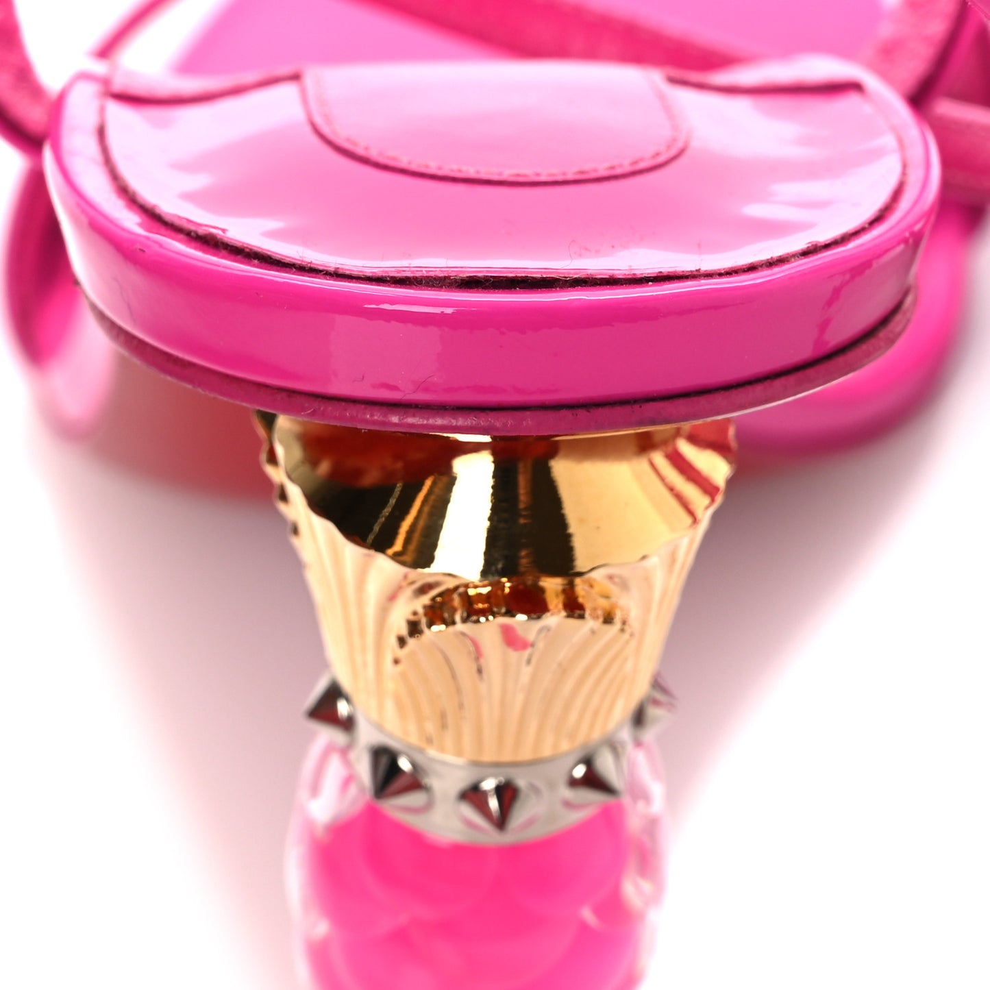 Patent Glossy Lipgloss Queen 100 Sandals 39.5 Fuchsia