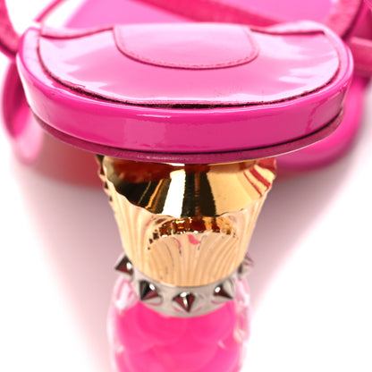 Christian Louboutin Patent Glossy Lipgloss Queen 100 Sandals 39.5 Fuchsia 11 of 11