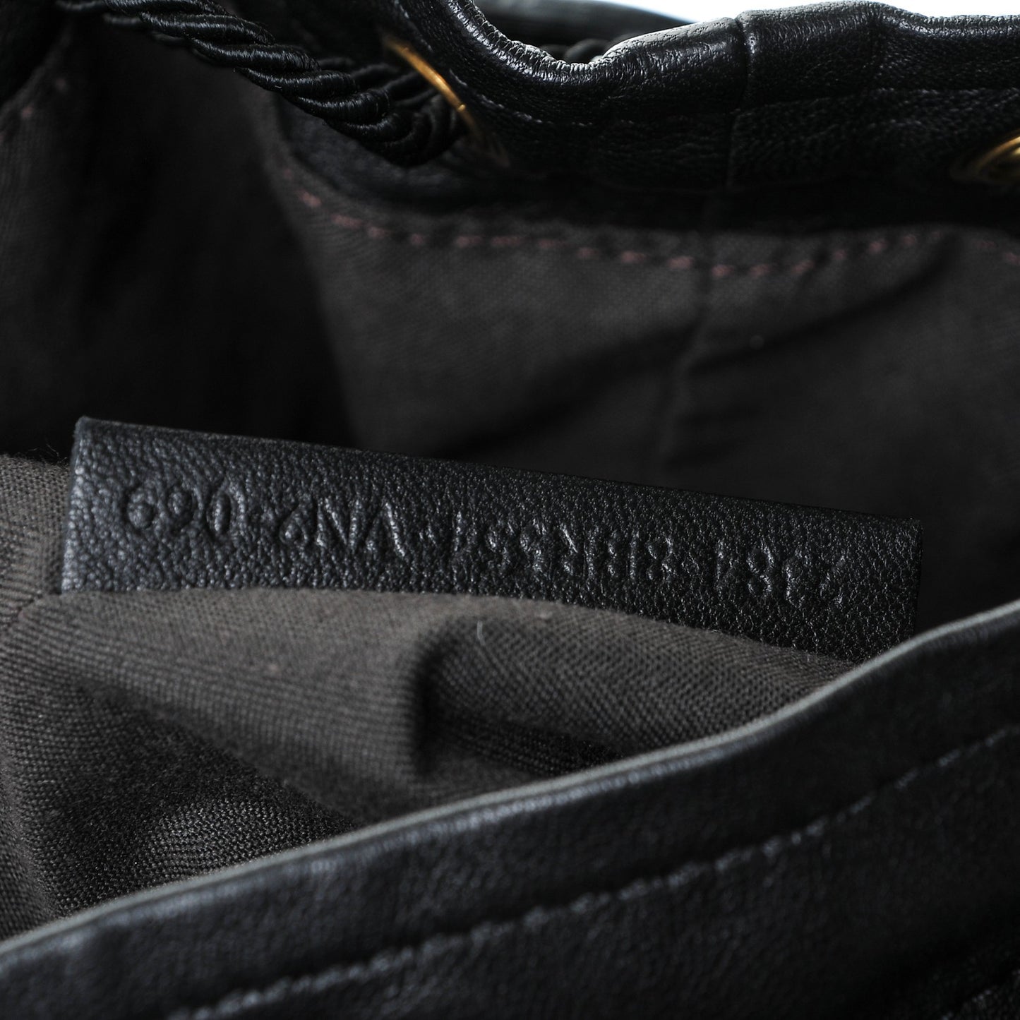 Patent Palazzo Bucket Bag Black
