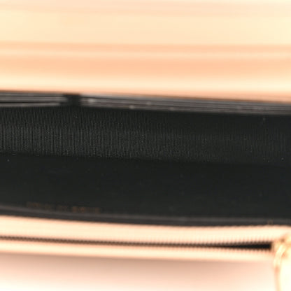 Chanel Caviar Quilted CC Filigree Wallet On Chain WOC Beige Black 5 of 15
