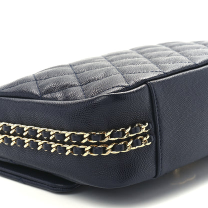 Chanel Caviar Quilted Small CC You Flap Dark Blue 11 of 13