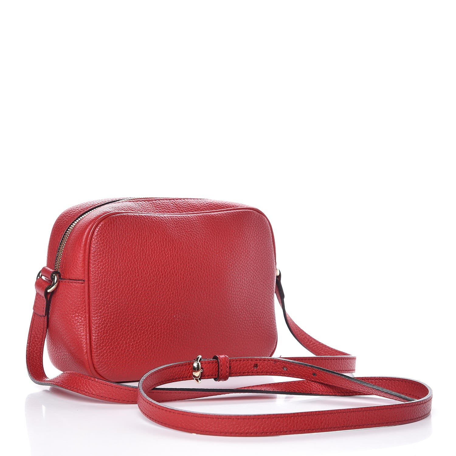 Gucci Pebbled Calfskin Small Soho Disco Bag Tabasco Red 3 of 8