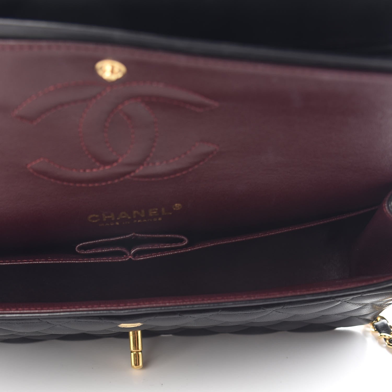 Chanel Lambskin Quilted Medium Double Flap Black 6 of 13