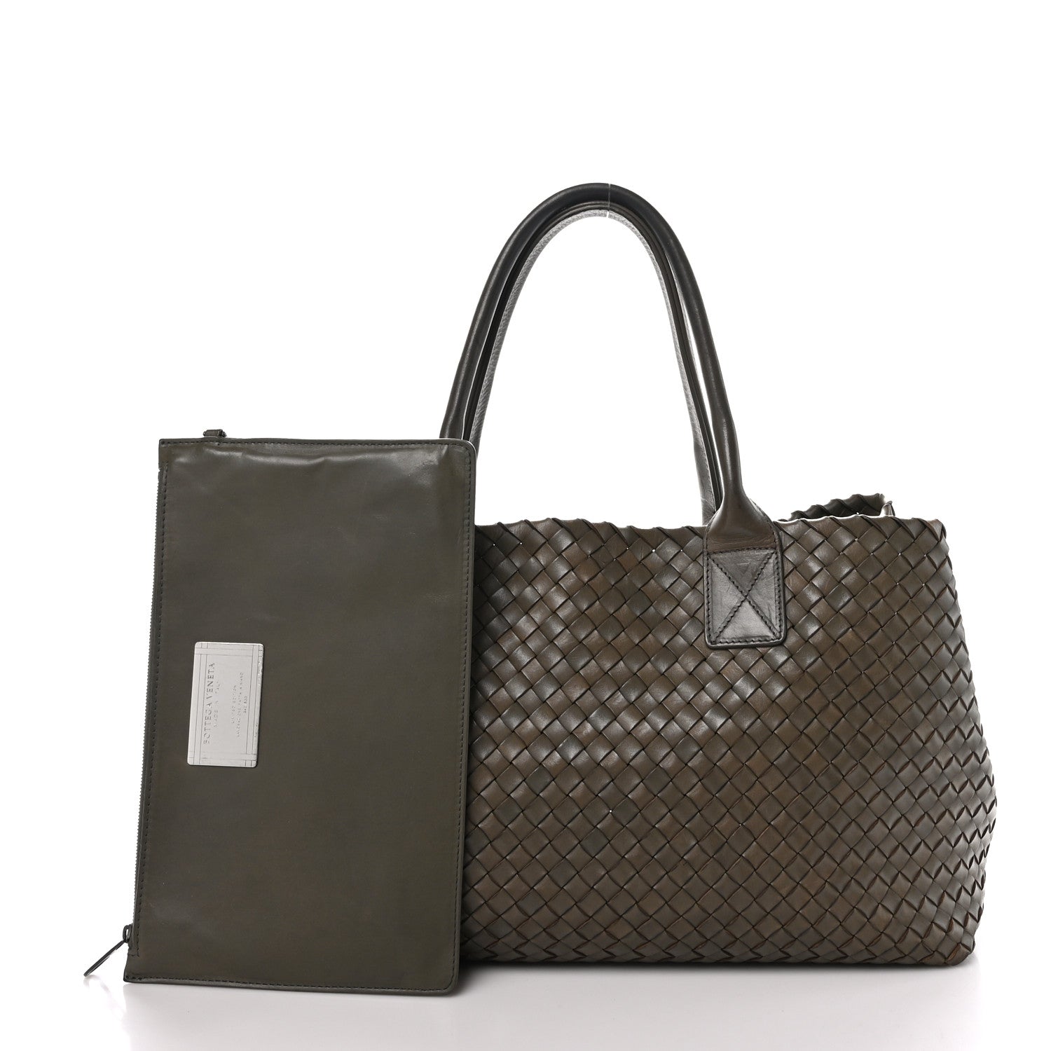 Bottega Veneta Nappa Intrecciato Medium Cabat Kaki 3 of 11