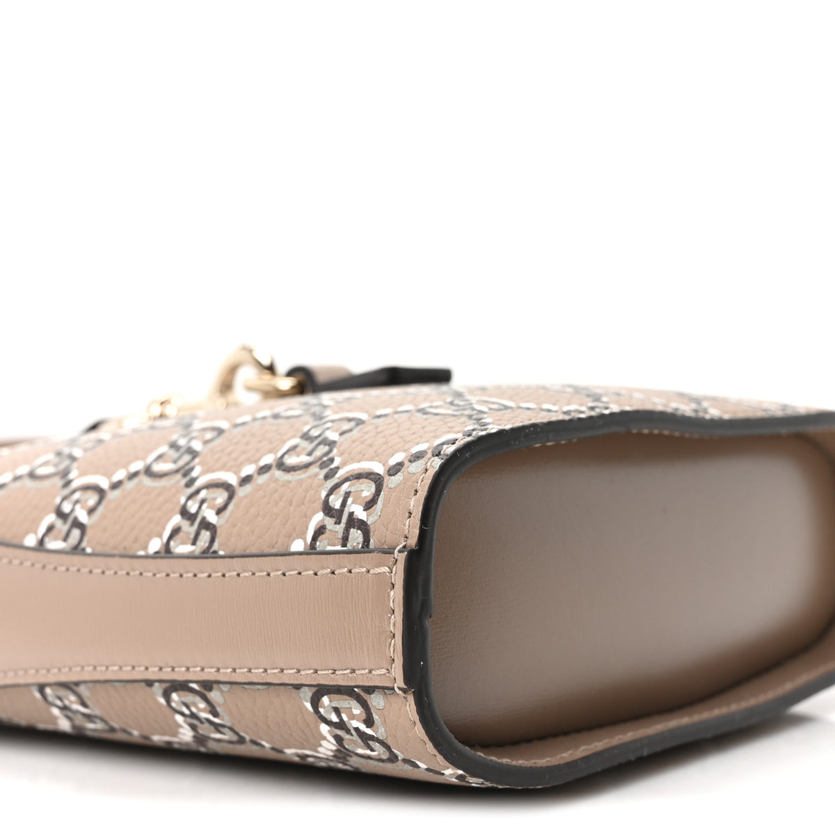 GG Shadow Monogram Mini Bucket Bag Beige Taupe
