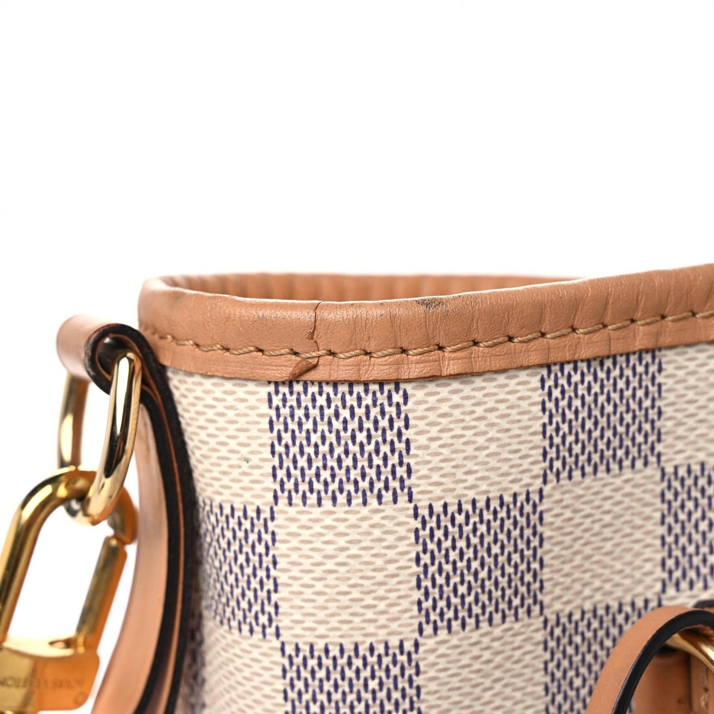 Damier Azur Braided Neverfull MM Orange