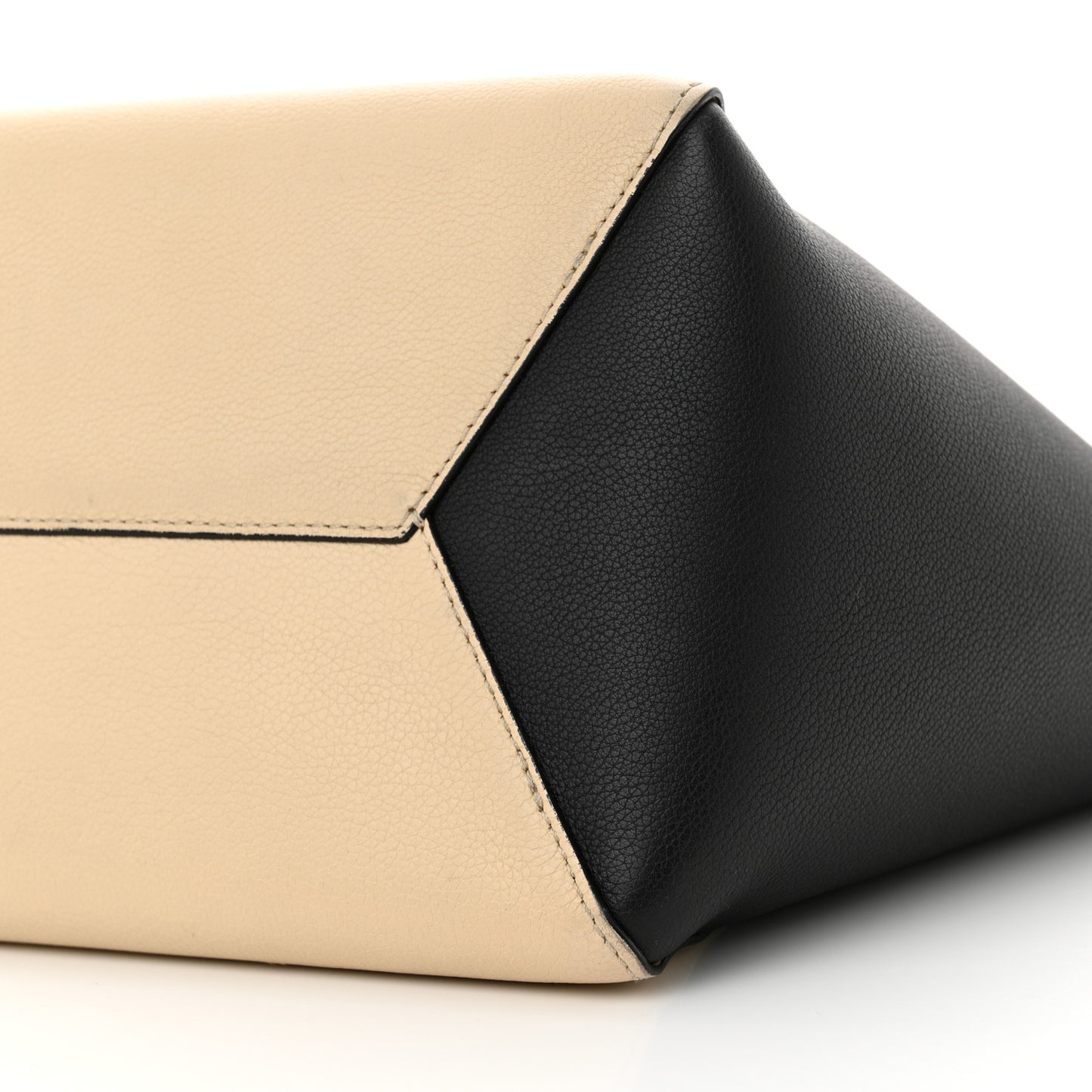 Calfskin Lockme Go Tote Black Vanilla