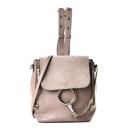 Chloe Suede Calfskin Small Faye Backpack Motty Grey 1 of 8