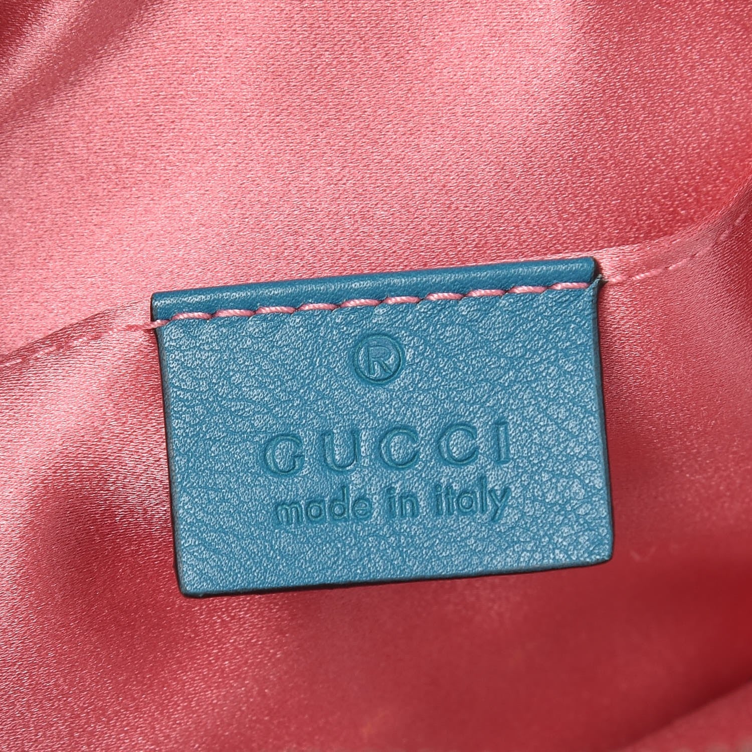 Gucci Velvet Matelasse GG Marmont Belt Bag 85 34 Pavone Cyan 6 of 8