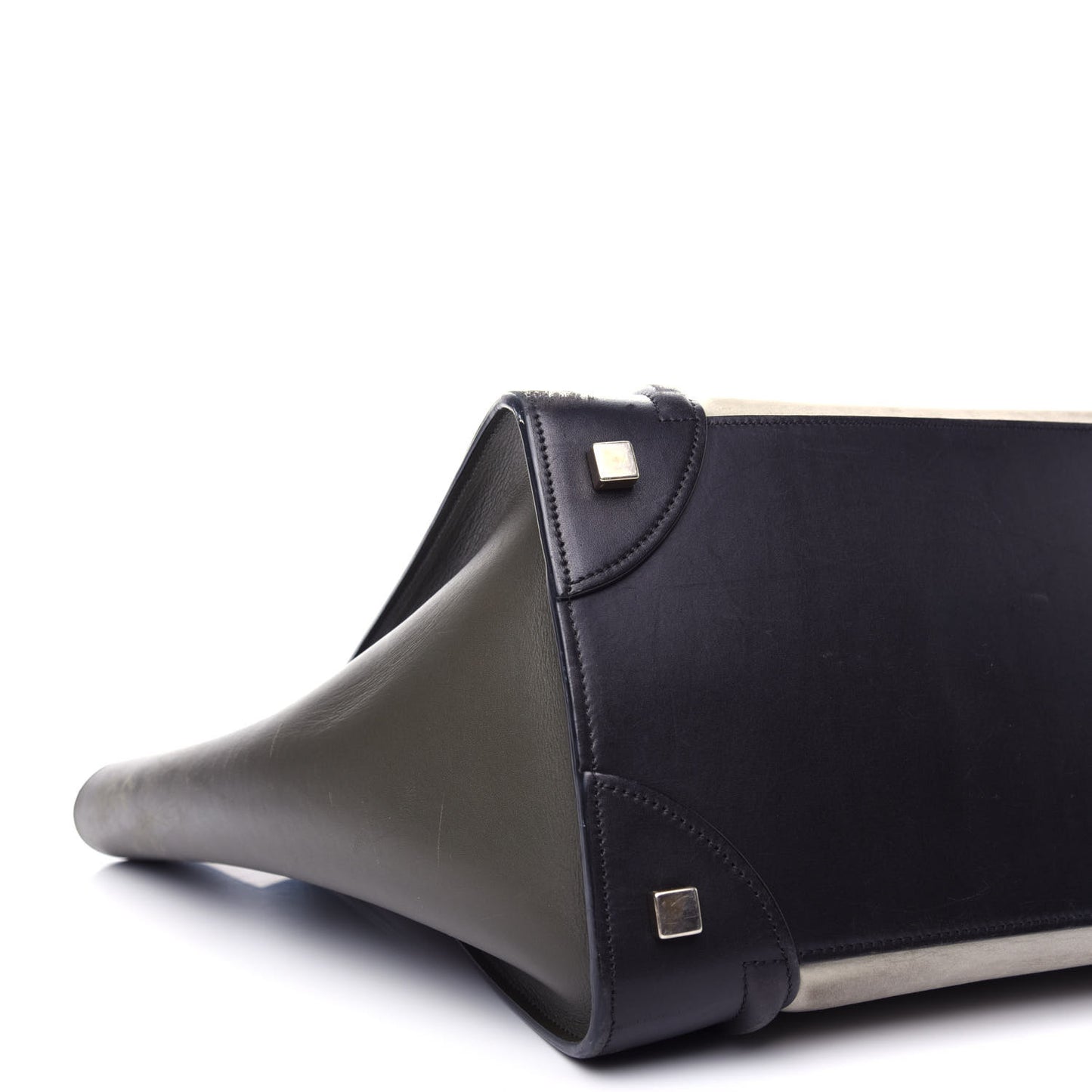 Nubuck Smooth Calfskin Mini Tri-Color Luggage Olive