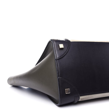 Celine Nubuck Smooth Calfskin Mini Tri-Color Luggage Olive 7 of 10