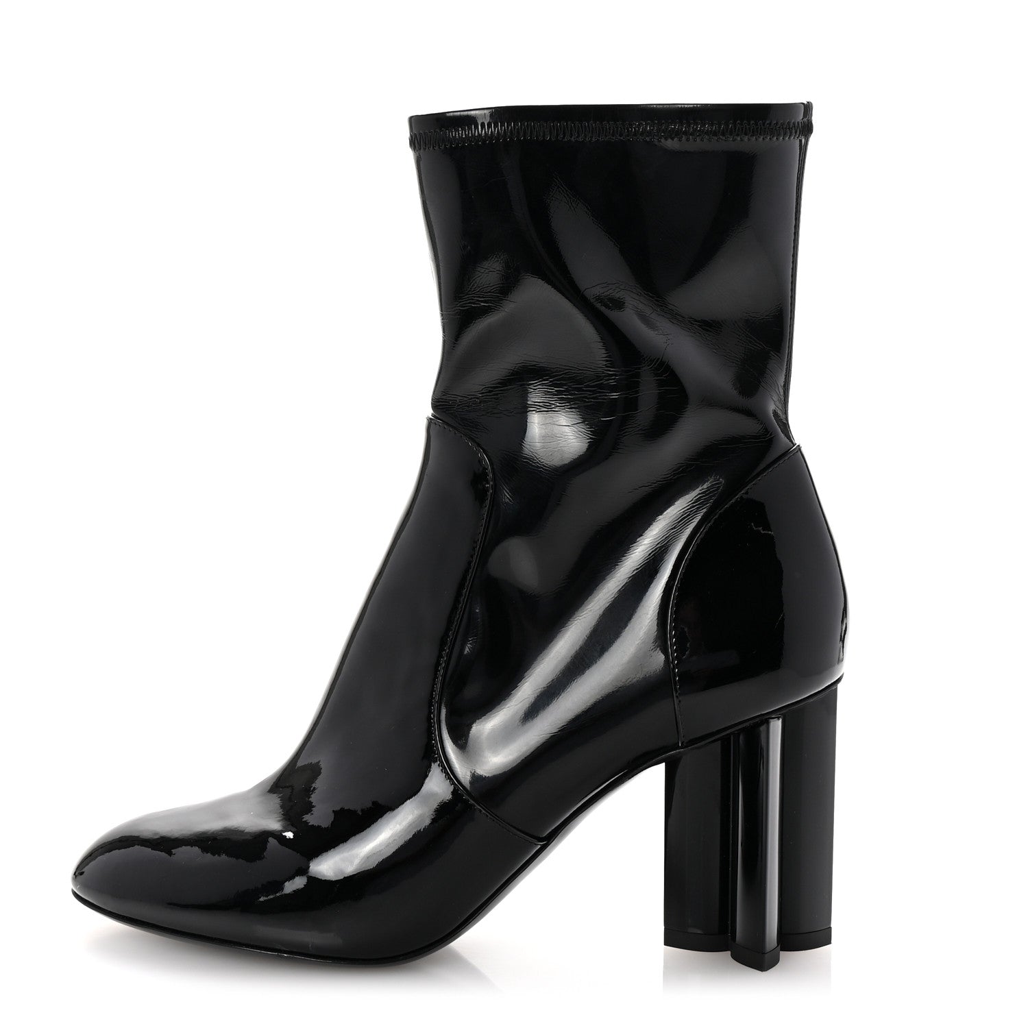 Louis Vuitton Patent Uniformes Silhouette Ankle Boots 39.5 Black 1 of 9