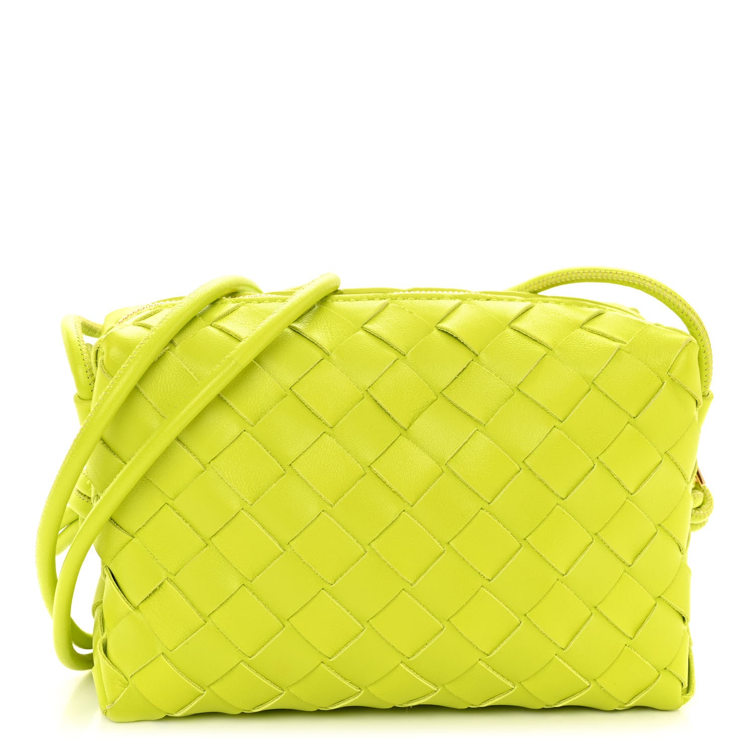 Bottega Veneta Nappa Intrecciato Mini Loop Camera Bag Acid Kiwi 1 of 9