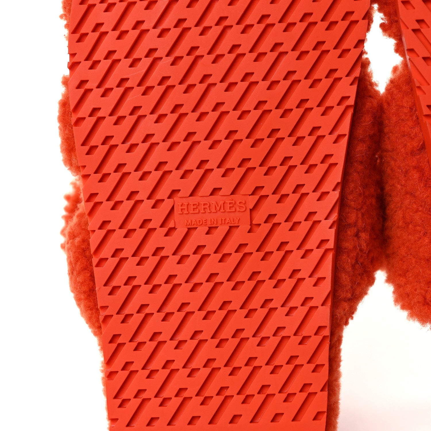 Hermes Woolskin Womens Chypre Sandals 39 Orange 6 of 8