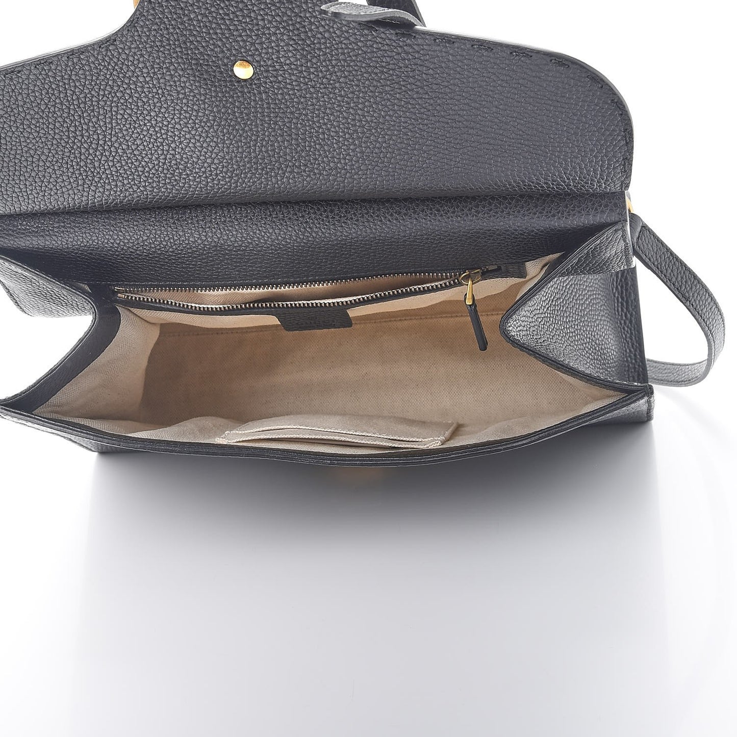 Calfskin Small GG Marmont Top Handle Bag Black