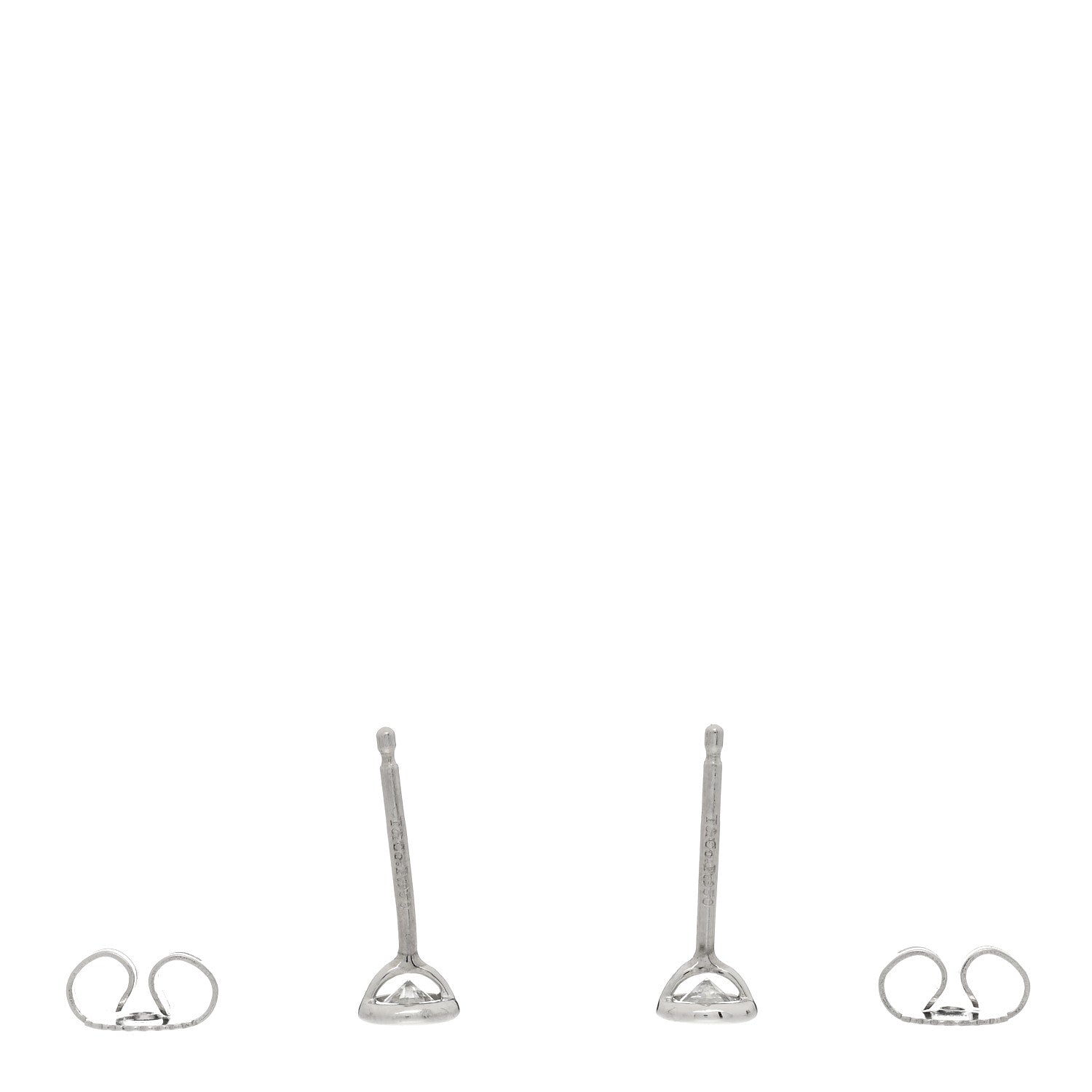 Tiffany Platinum Diamond .34ctw Elsa Peretti Diamonds By The Yard Earrings 3 of 5