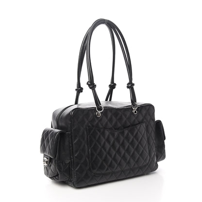 Chanel Calfskin Quilted Large Cambon Multipocket Reporter Black 2 of 13