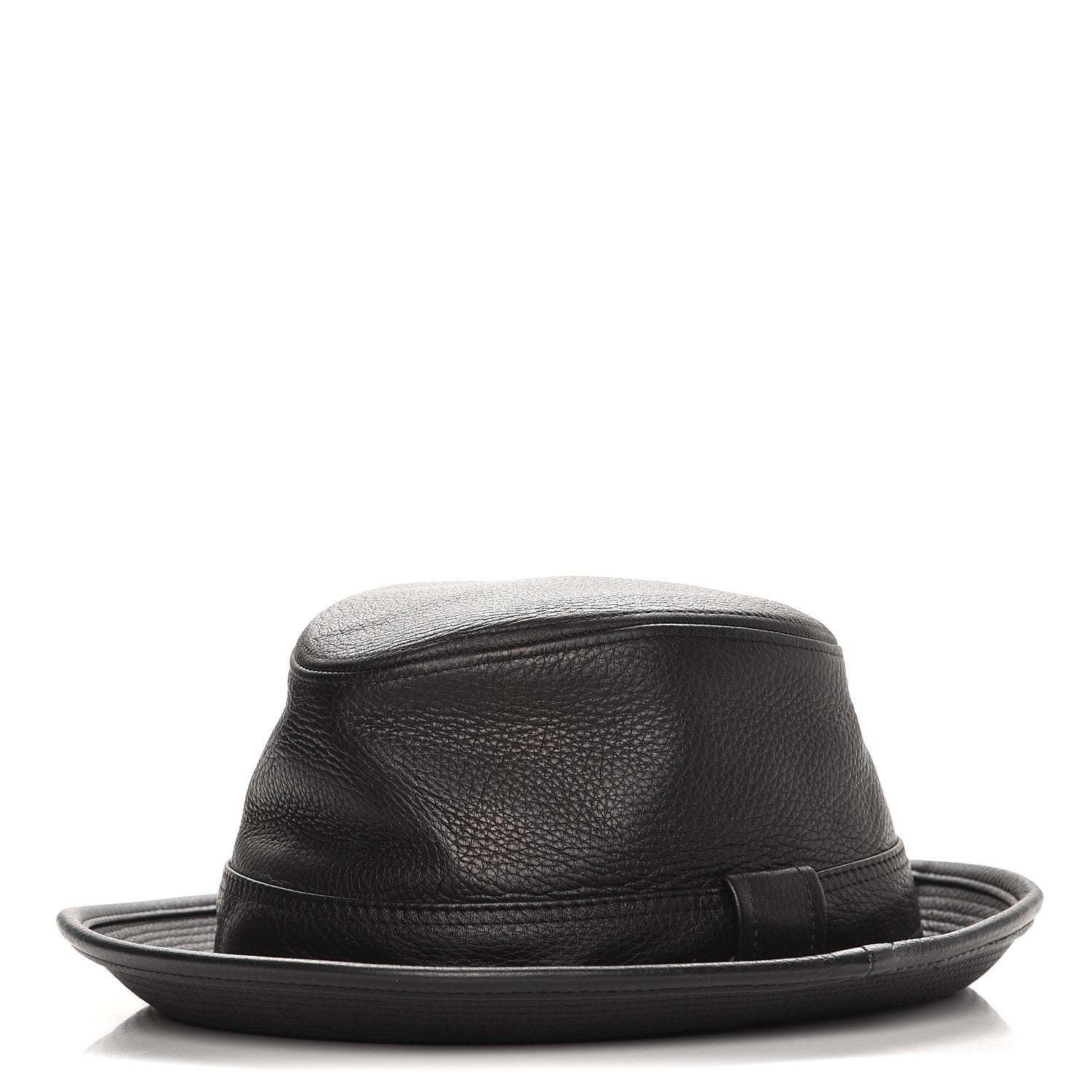 Hermes Mens Deerskin Funk Hat 59 Black 1 of 7