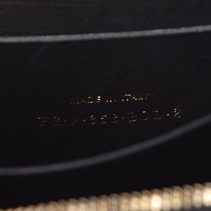 Valentino Garavani Calfskin Rockstud Zip Around Coin Case Card Holder Black 6 of 8