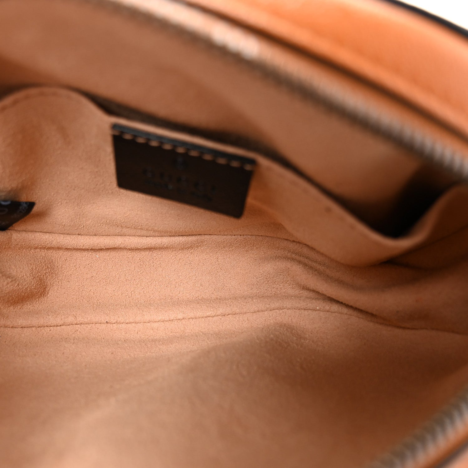 Gucci Vintage Effect Calfskin Matelasse Diagonal Torchon GG Marmont Belt Bag 95 38 Cognac 5 of 11