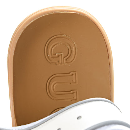 Gucci Mesh Fabric Tinsel Sport Sandals 37.5 White Silver 4 of 9