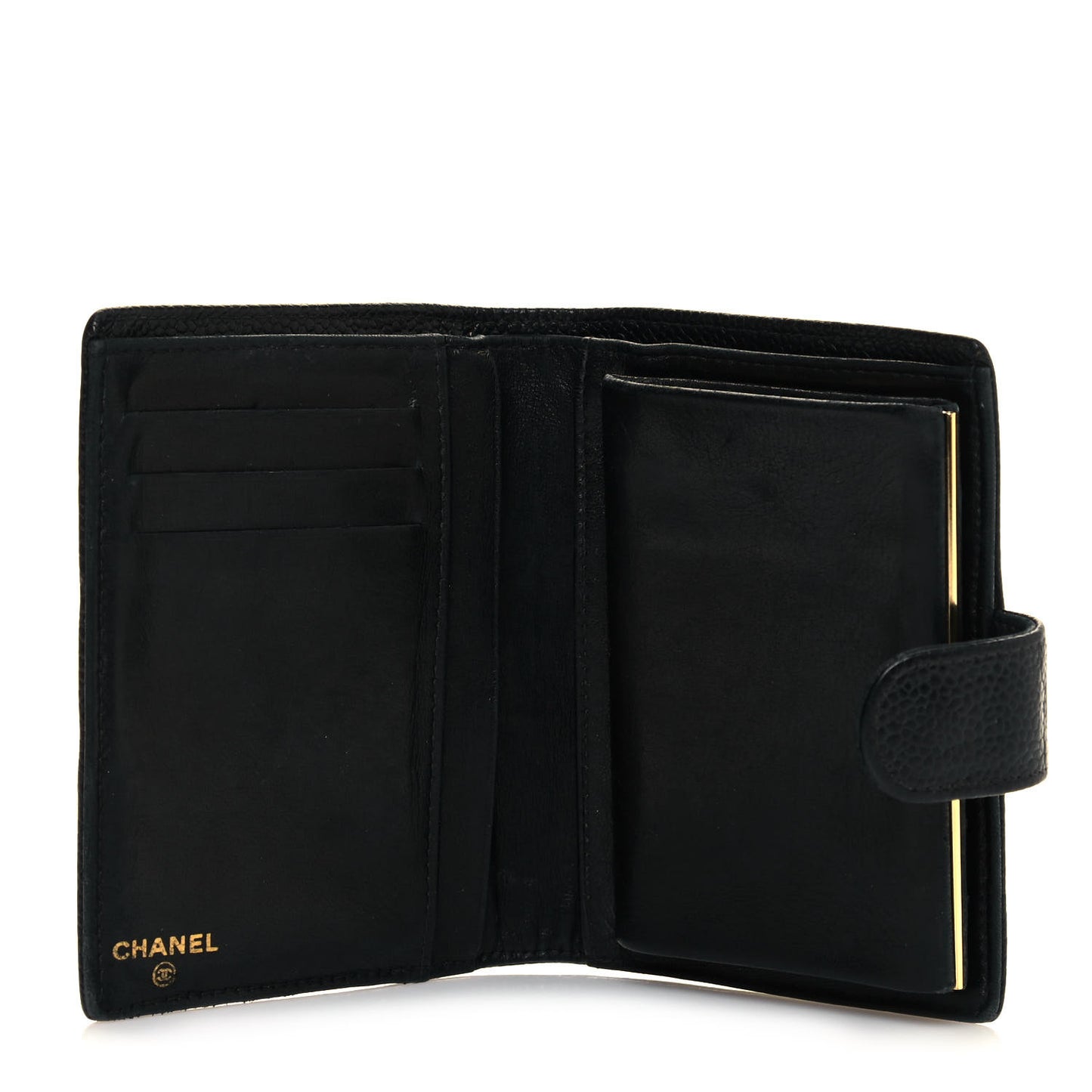 Caviar Timeless CC Compact French Wallet Black
