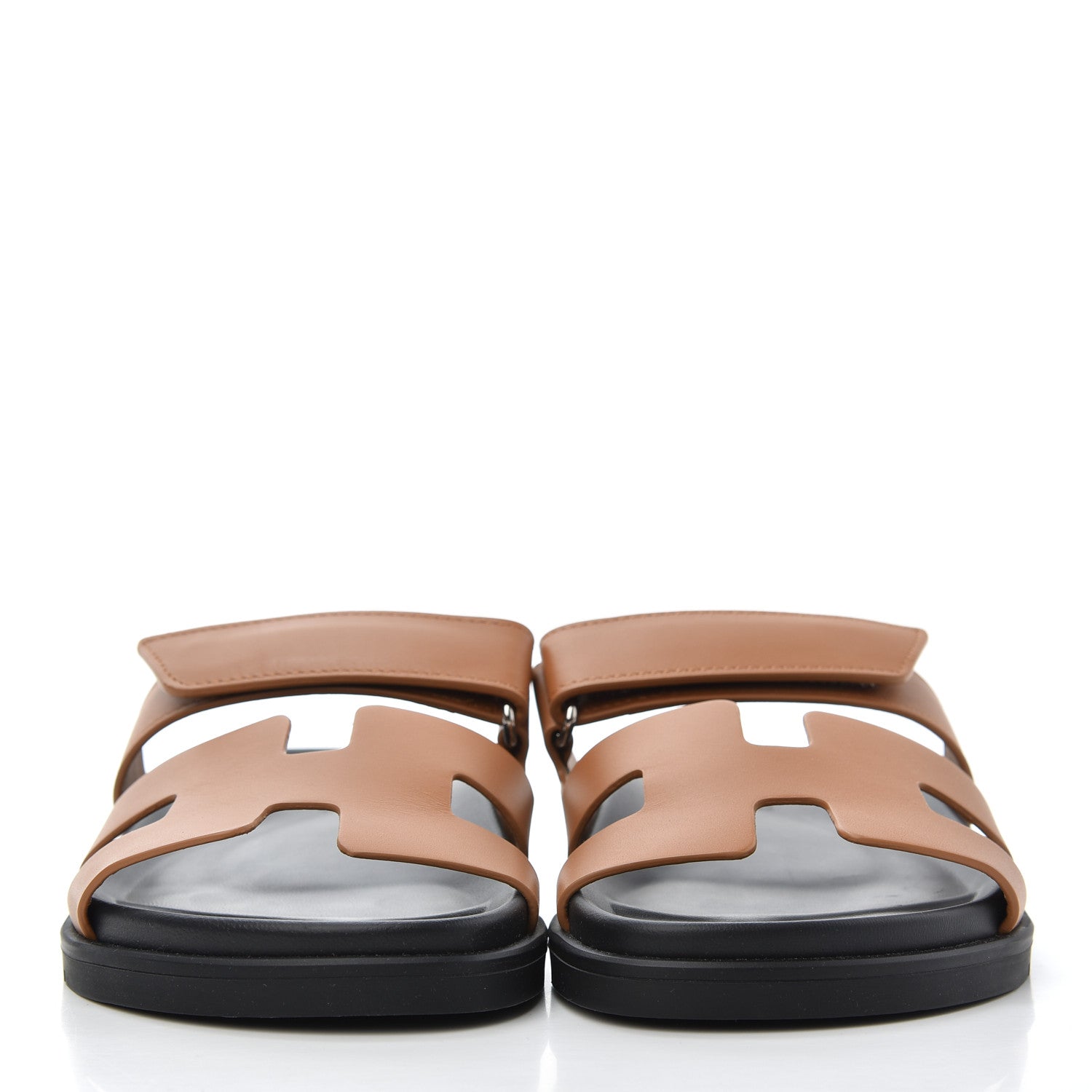 Hermes Calfskin Womens Chypre Sandals 37 Gold 2 of 9