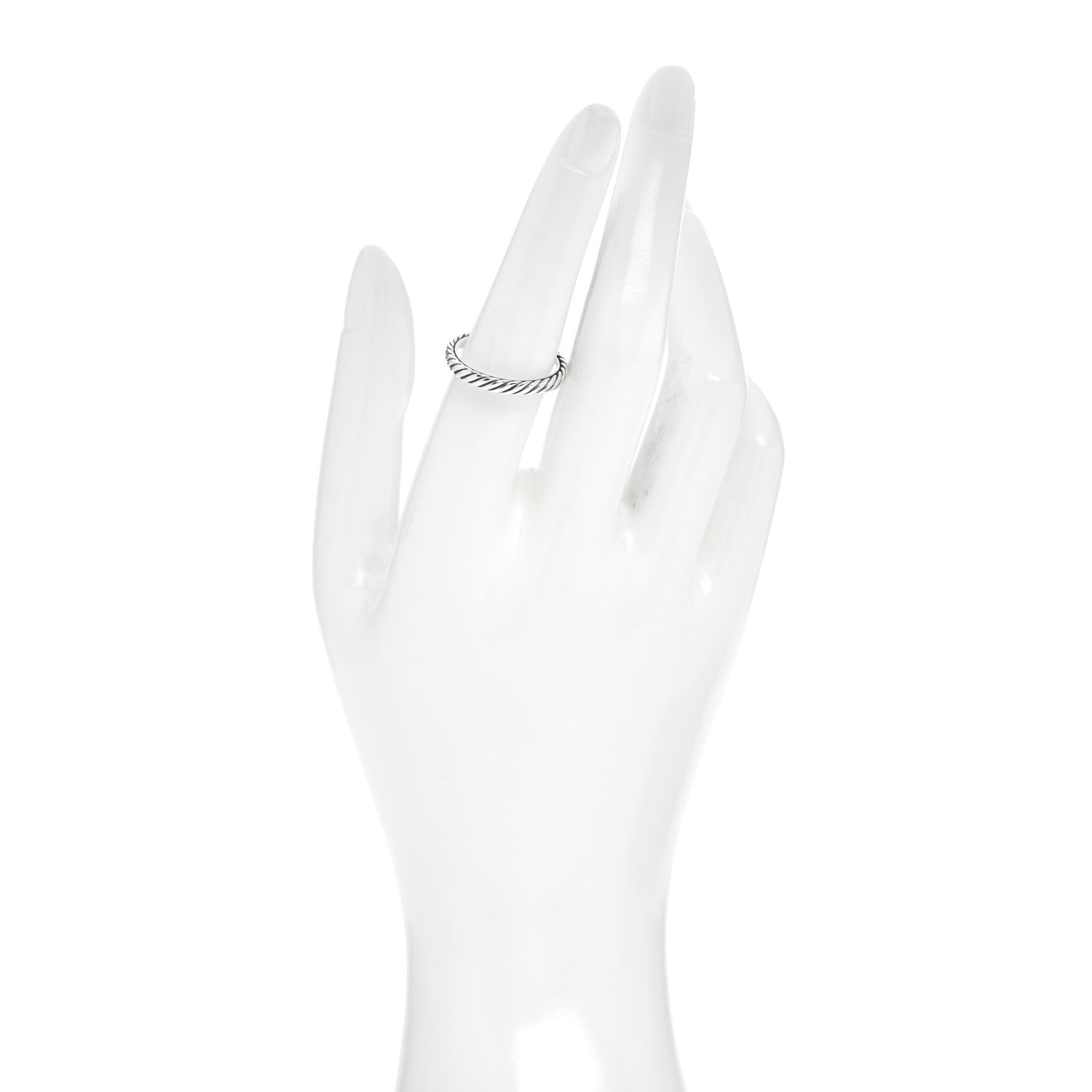 David Yurman Sterling Silver Cable Classics Band Ring 54 6.75 2 of 4