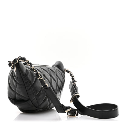 Chanel Lambskin Quilted Waist Bag Fanny Pack Black 3 of 11