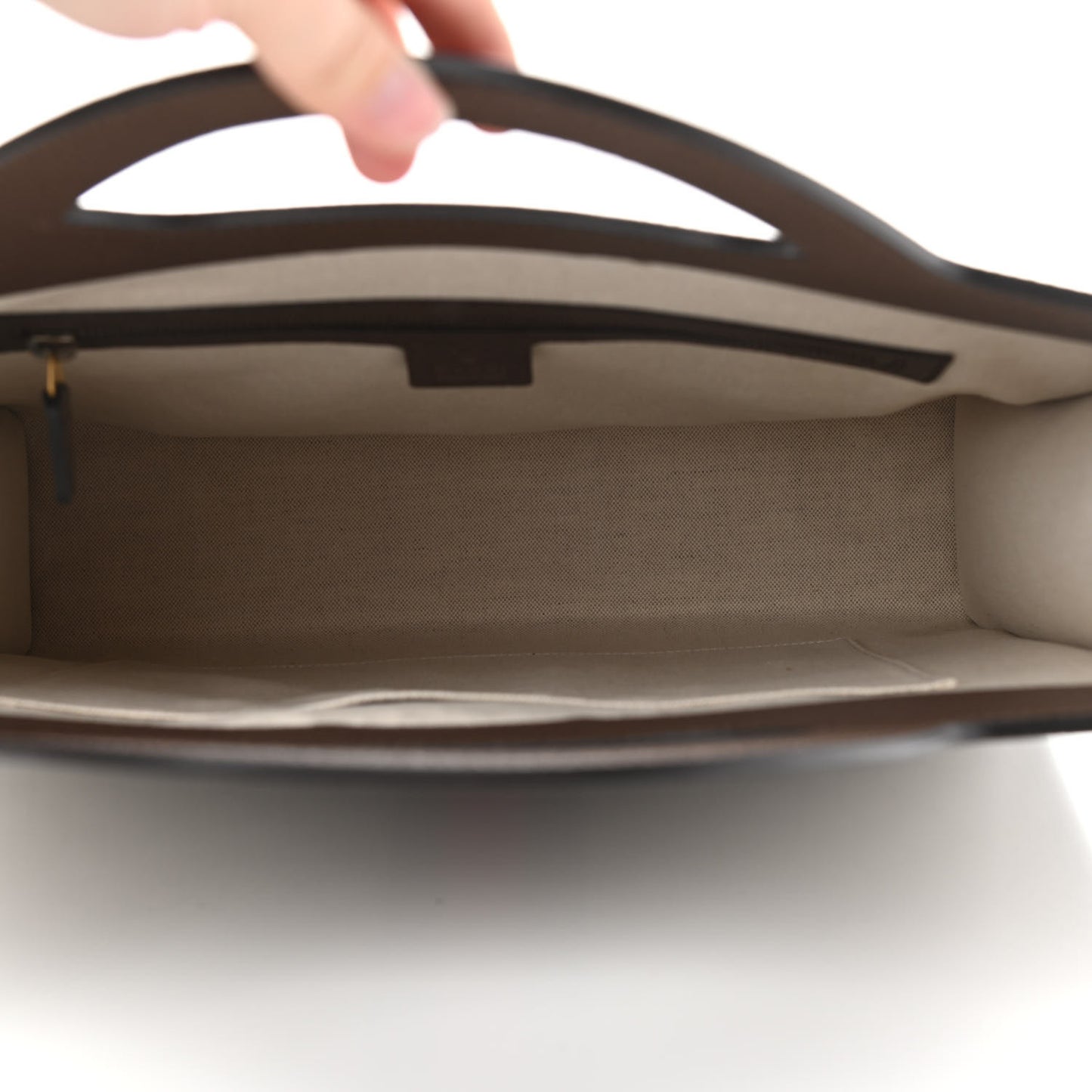 GG Supreme Monogram Textured Calfskin Web Medium Ophidia Slip Handle Tote Beige Ebony New Acero