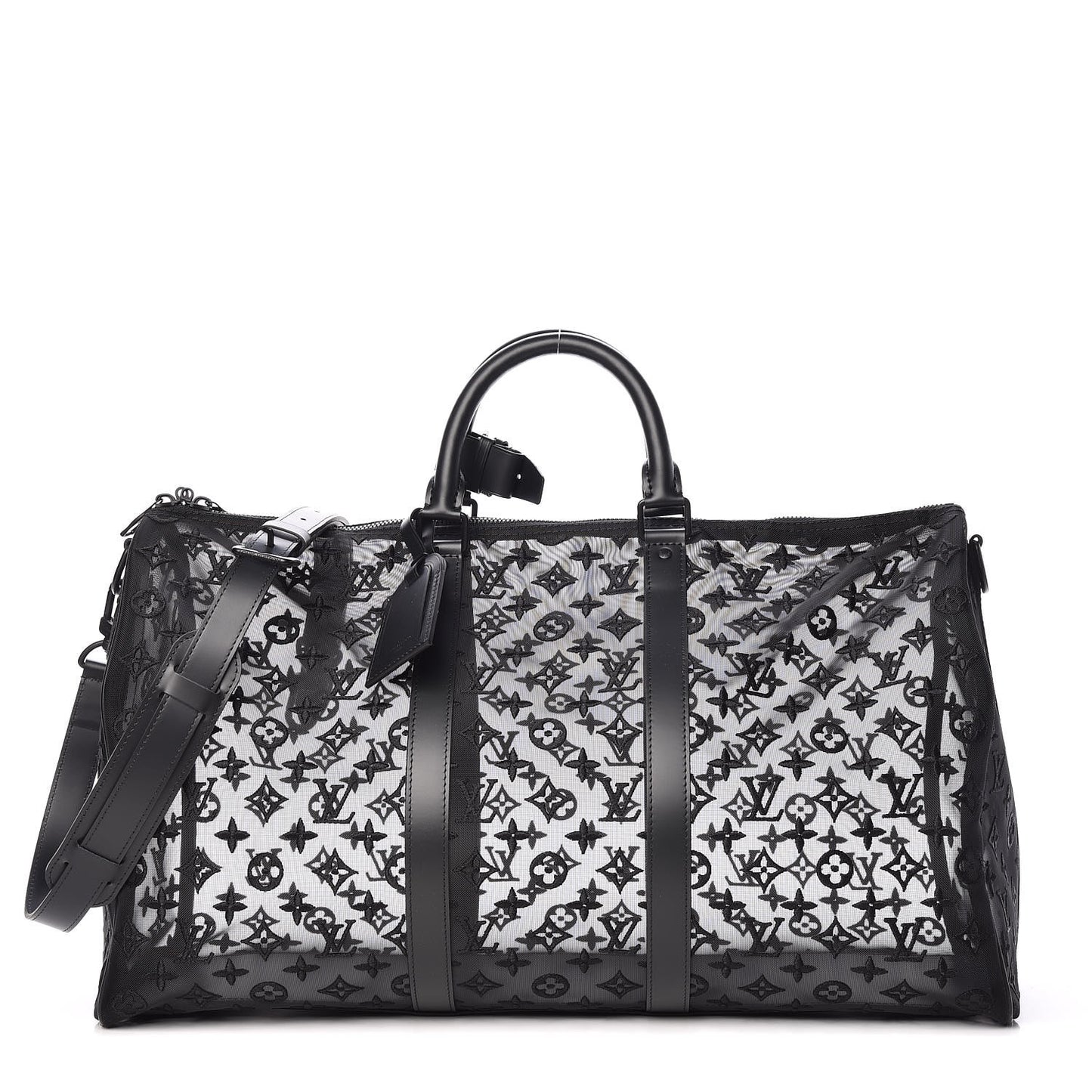 Monogram See Through Keepall Bandouliere 50 Black