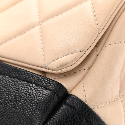 Chanel Calfskin Quilted Flap Beige Black 11 of 12