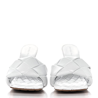 Bottega Veneta Nappa Maxi Intrecciato Lido Mule Sandals 40 Optic White 2 of 8