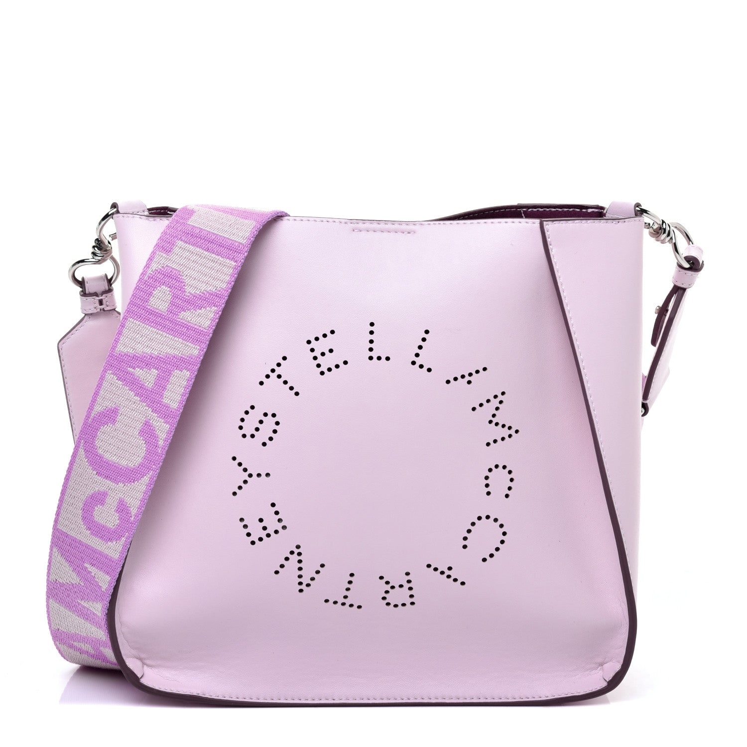 Stella McCartney Eco Alter Nappa Perforated Logo Mini Crossbody Lilac 1 of 9