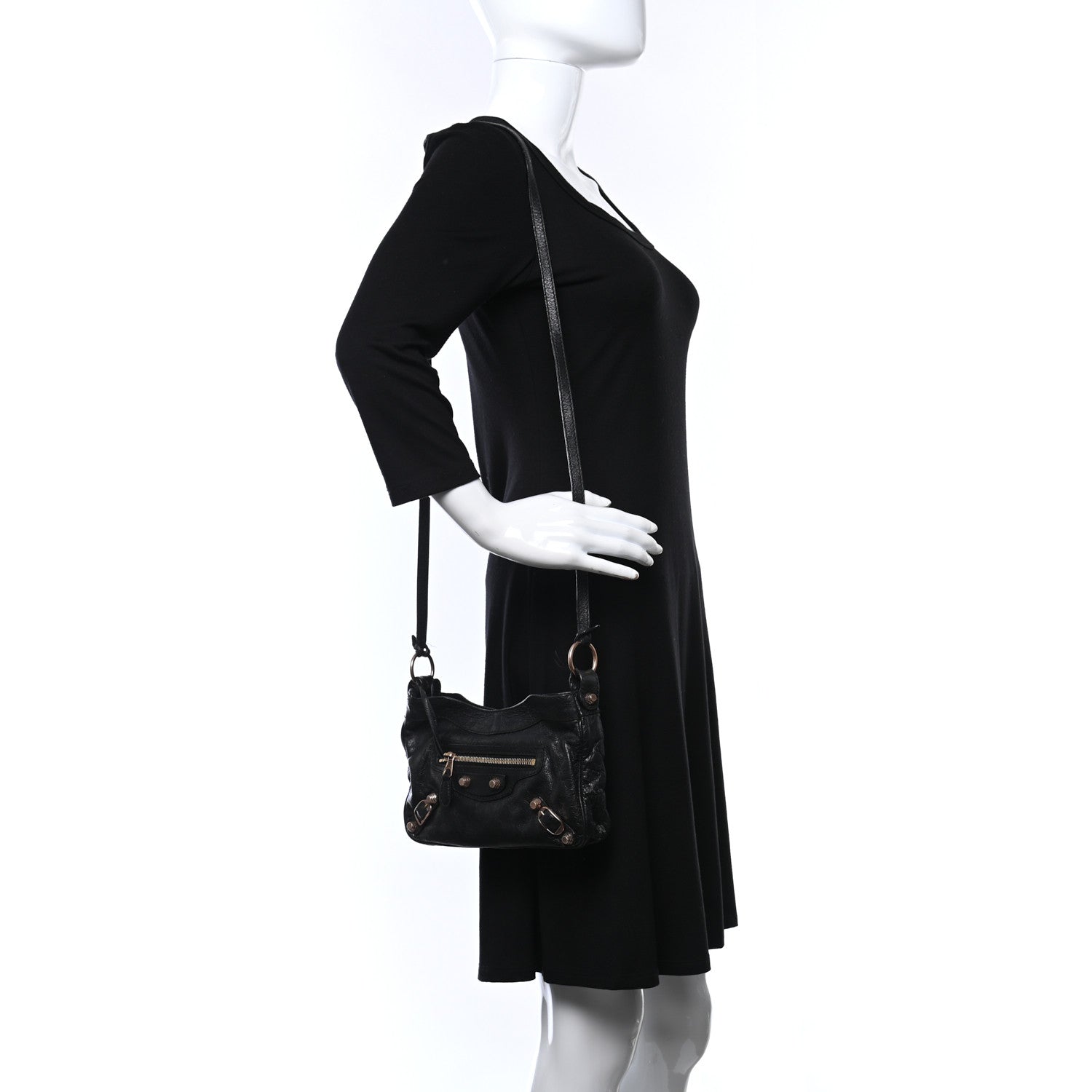 Balenciaga Agneau Giant Rose Gold Hardware Hip Black 2 of 10